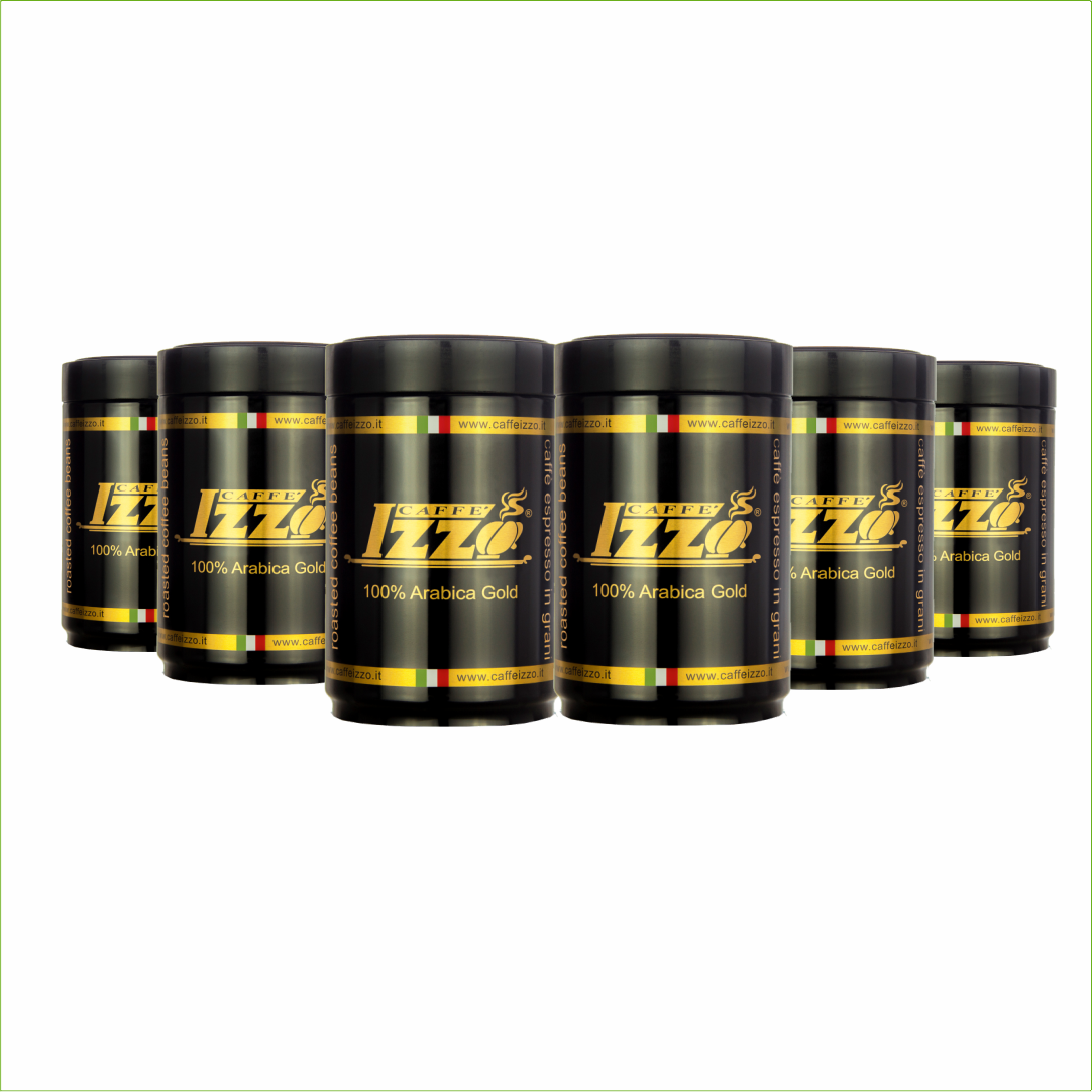 Izzo Goldkaffeebohnen 100% Arabica 6x 250 g