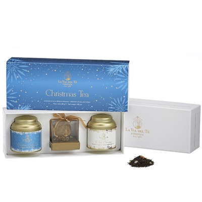 Theecadeau Geschenkdoos Blauwe Kerst