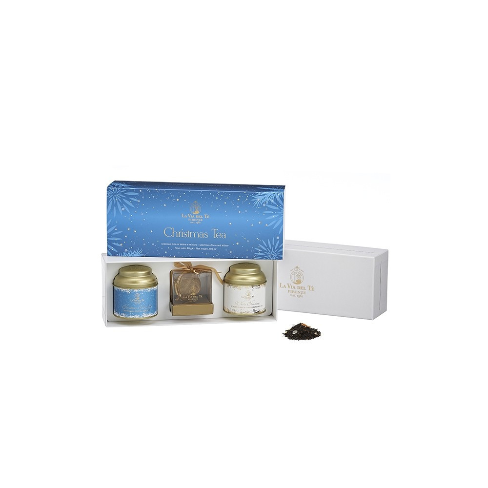 Theecadeau Geschenkdoos Blauwe Kerst - 