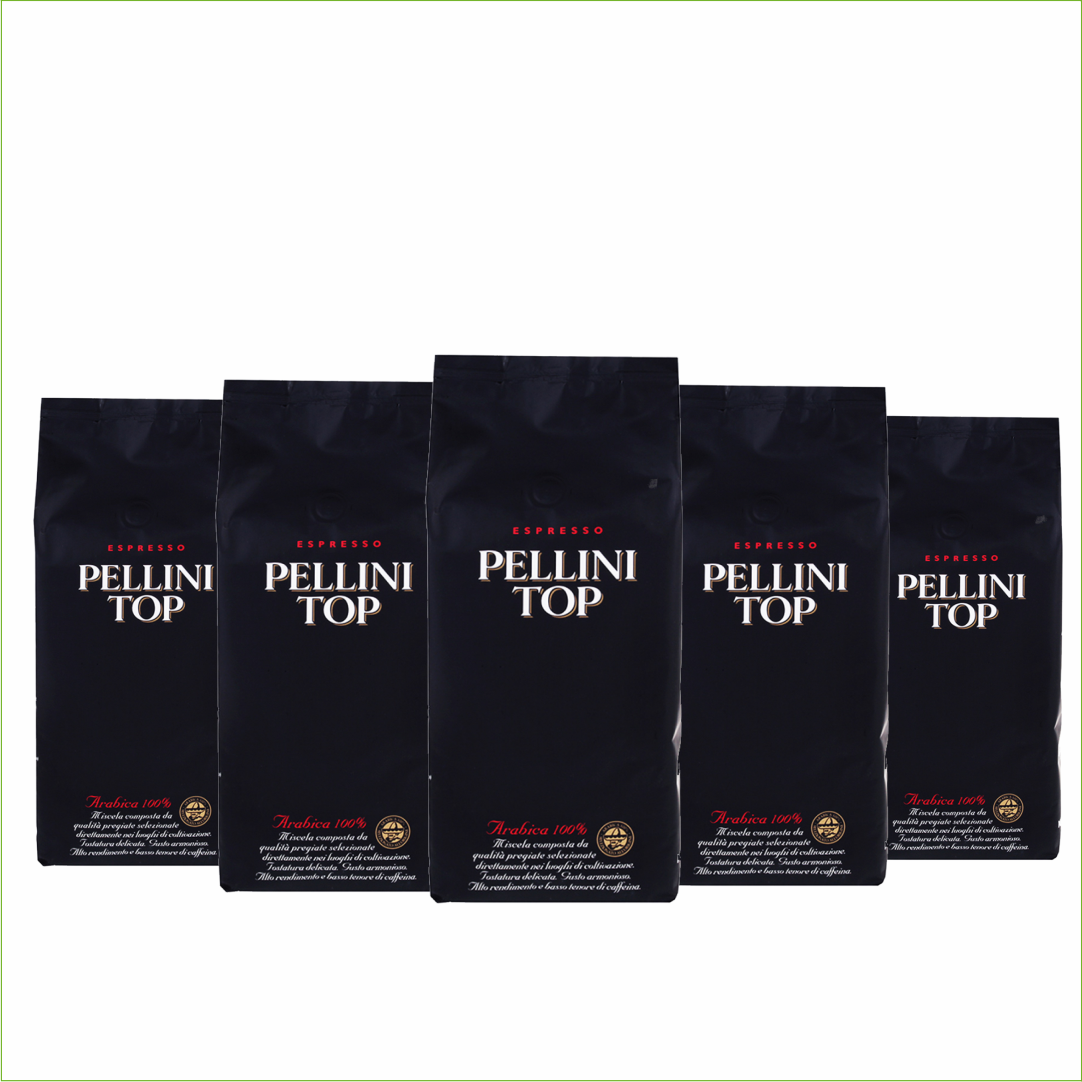 Pellini 100% Arabica Top Aktionspaket 5 x 500 Gramm