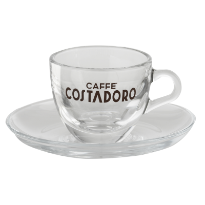 Costadoro espresso kop en schotel glas