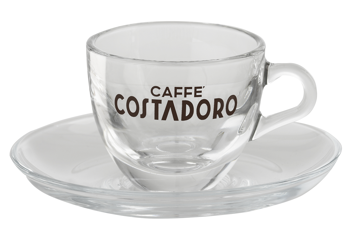 Costadoro Espressotasse und Untertassenglas