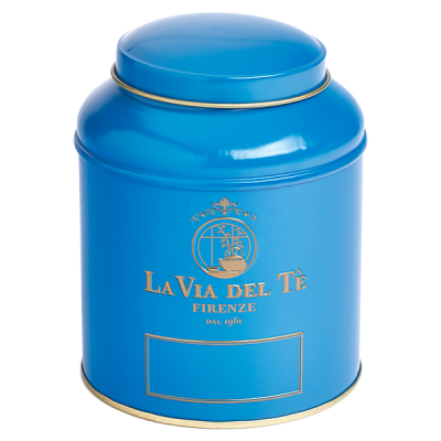 Theeblik la via del te 125 grams blauw