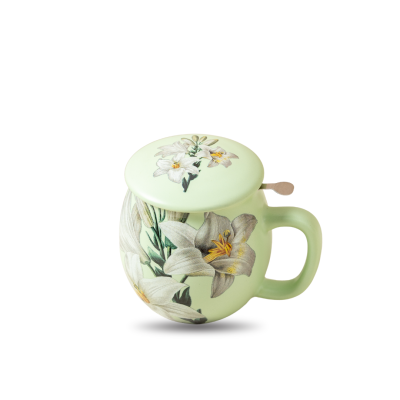 mondo del te - Theemok lichtgroen met bloemenprint - 