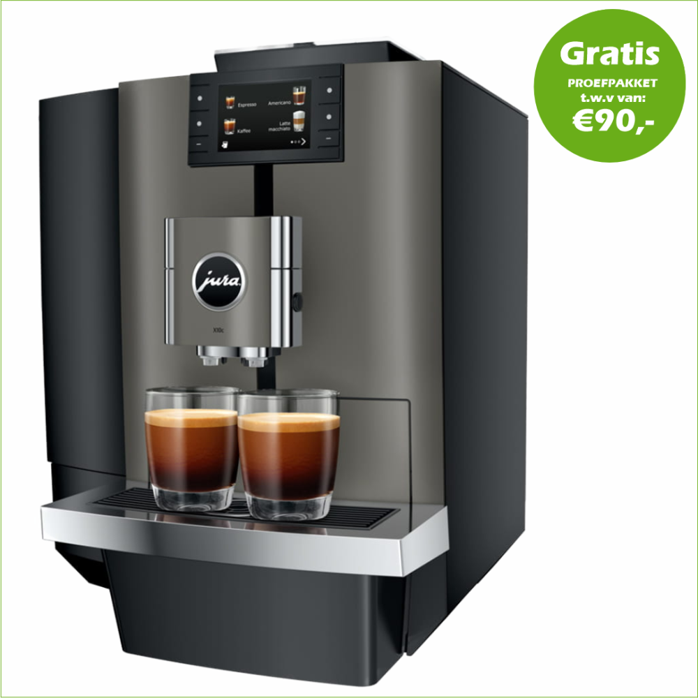 JURA X10C Dark Inox + Kostenloses Testverfahren + kostenlos installiert.