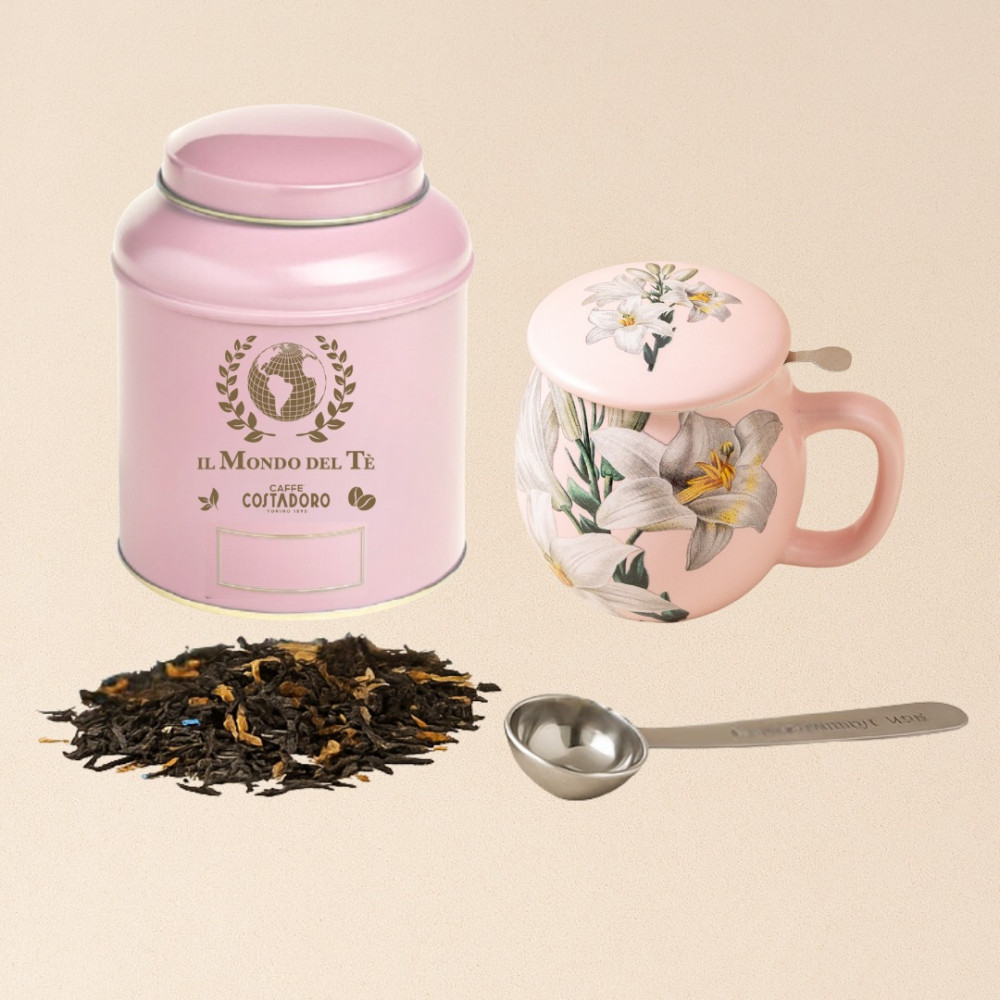 Luxuriöses Teeset in Rosa