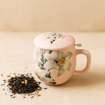 Il Mondo del te - TheAnok Hellrosa mit Blumendruck