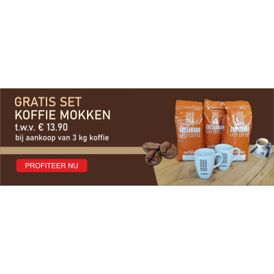 Actiepakket Super Koffiebonen + Gratis Servies