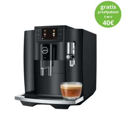 JURA E8 Piano Black + €90Gratis Proefpakket