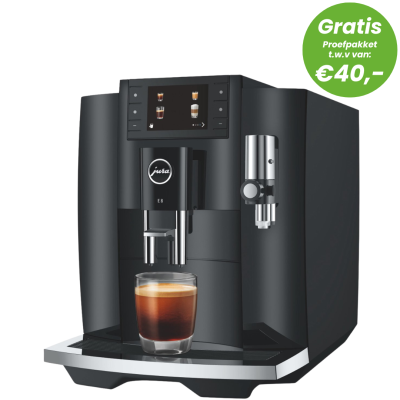 JURA E8 Piano Black + €90Gratis Proefpakket