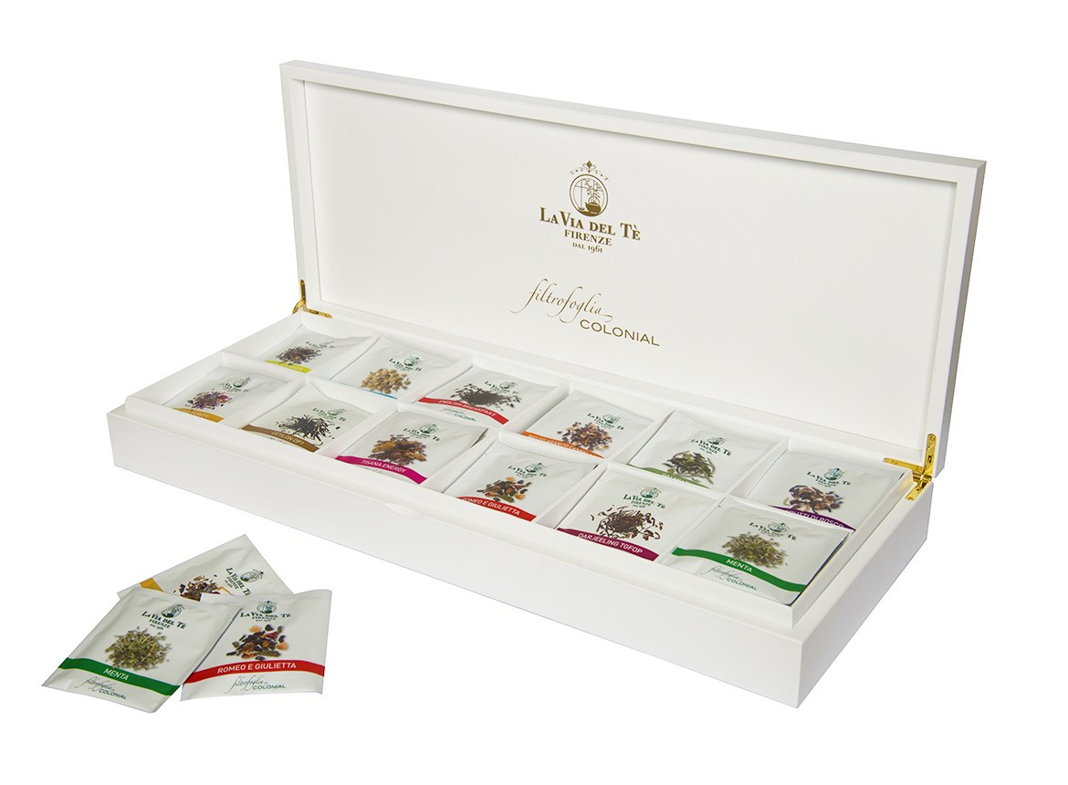 Teebox 12 Fächer weiß