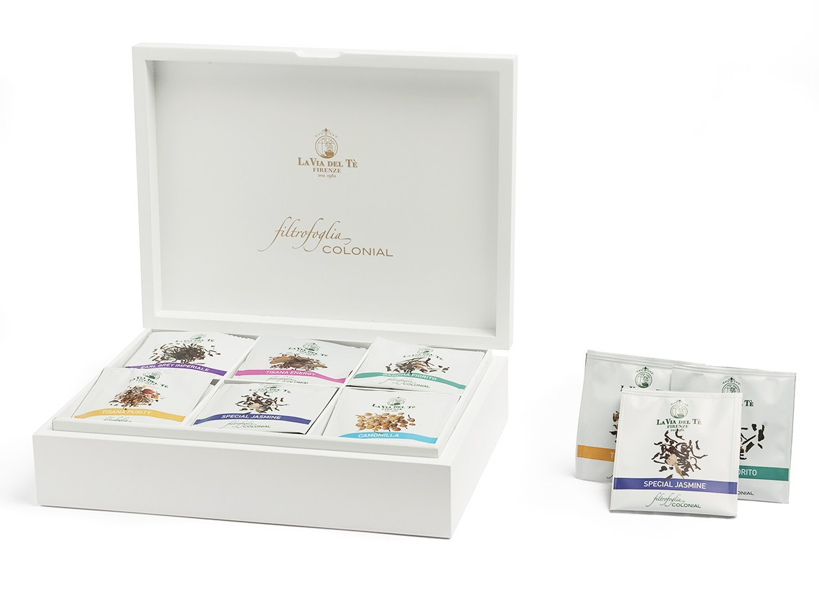 Teebox 6 Fächer weiß