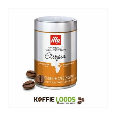 Illy ethiopie 250 gram koffiebonen 12 stuks